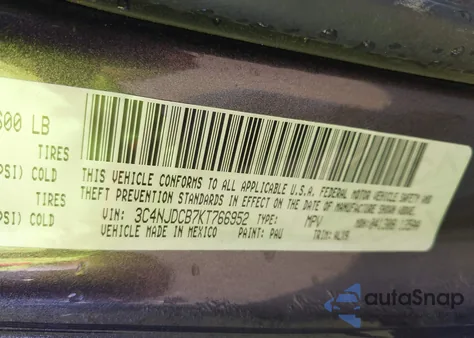 2019 Jeep Compass Limited z USA, uszkodzony, nr VIN 3C4NJDCB7KT766952